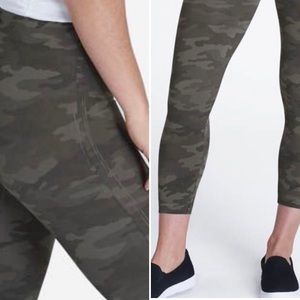 SPANX sage cropped camo legging “look at me now”